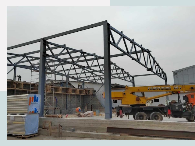 Строительство цехов в Рассказове