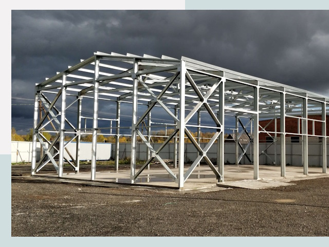 Двускатные ангары в Рассказово от 613 руб. за квадрат