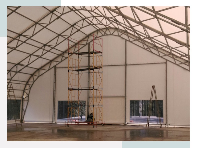 Шатровые ангары в Рассказове